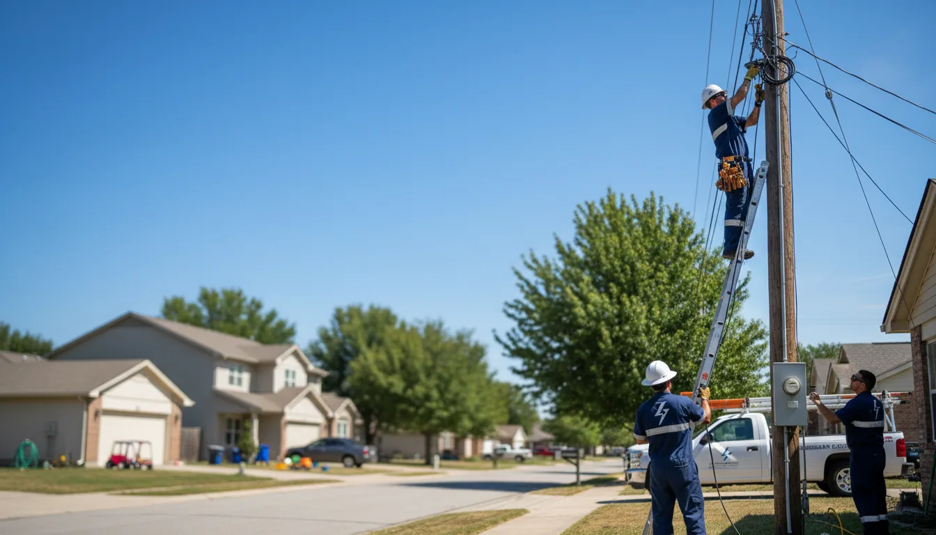 Residential electrician providing installation services in Santa Maria, TX